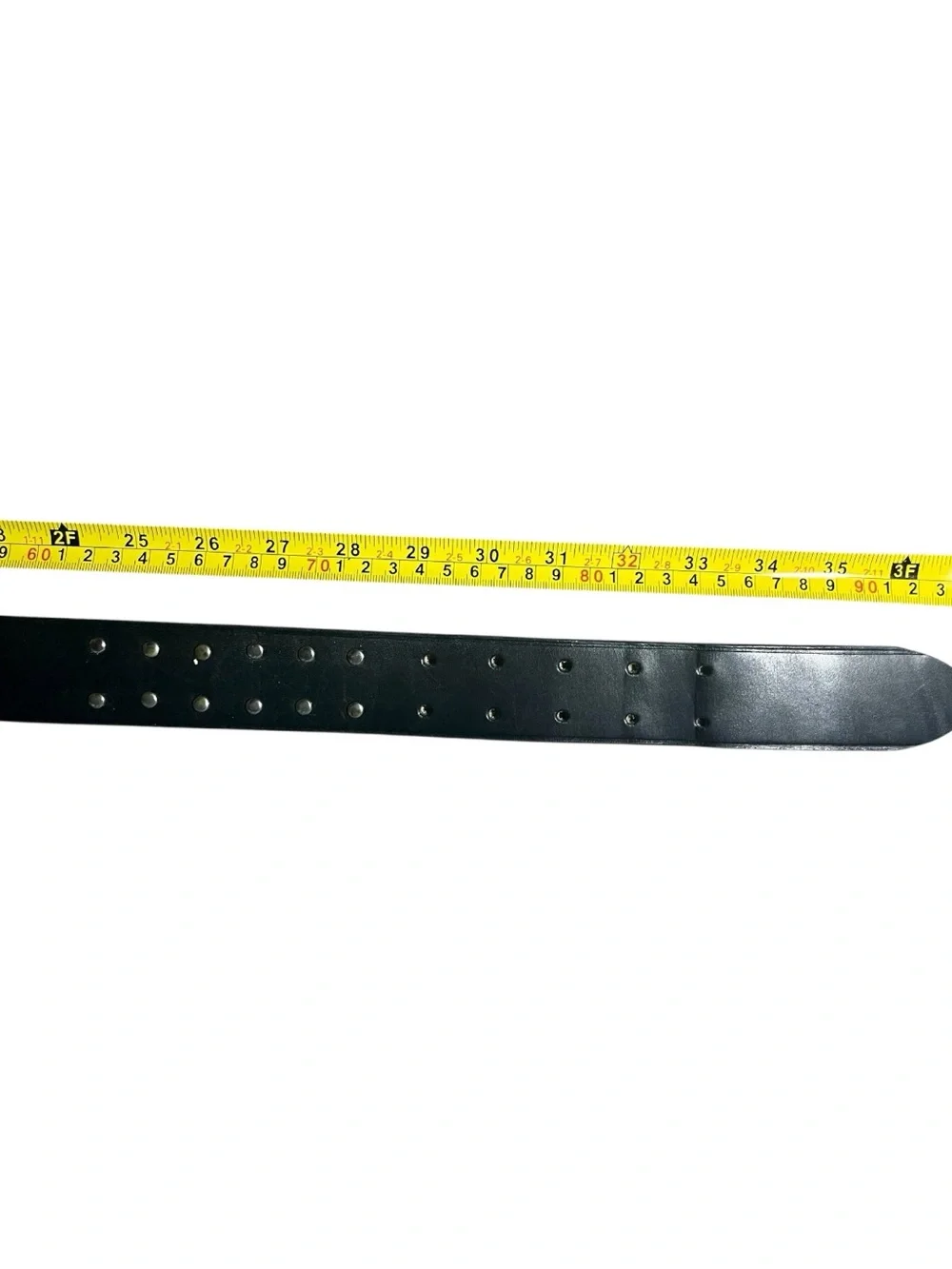 Vintage The Ritz Accessories Collection Women’s Black Leather Belt – Mixed Metal